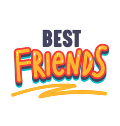 Best Friends Banner With Typography Anti Bullying