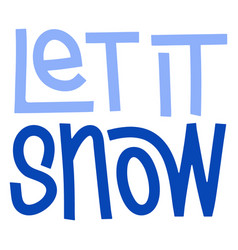 Let It Snow Ski Lettering