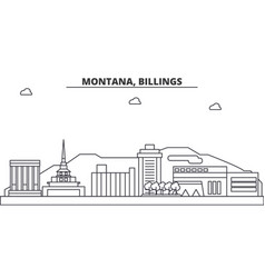 Montana Billings Architecture Line Skyline