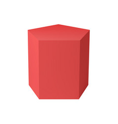 Red Pentagonal Prism Composition