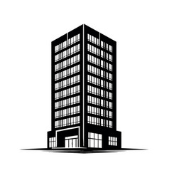 Silhouette Of An Office Building