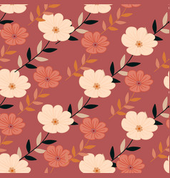 Simple Stylized Flower Seamless Pattern