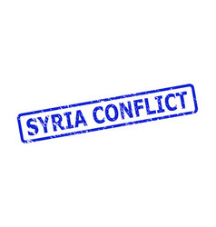 Syria Conflict Stamp With Corroded Texture