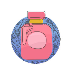 Single Continuous Line Drawing Perfume Icon