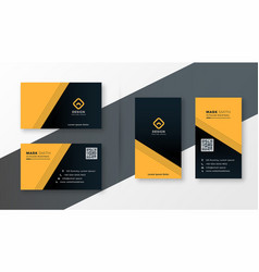 Yellow And Black Simple Business Card Design