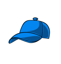 Blue Baseball Cap Drawing Comic Fashion