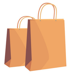 Brown Paper Bags On A White Background