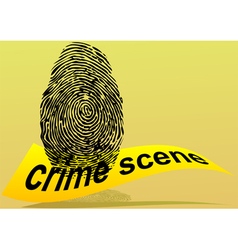 Crime scene fingerprint Royalty Free Vector Image