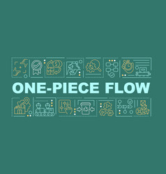 One Piece Flow Word Concepts Dark Green Banner