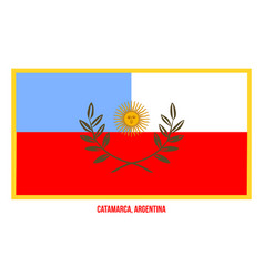 Catamarca Flag On White Background Flag