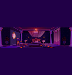 Night Princess Castle Bedroom Interior Background