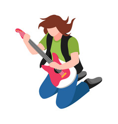 Rocking Guy Isometric Composition