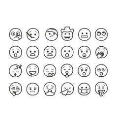 Set Of Emoticon Smiley Icons Cartoon Emoji Set