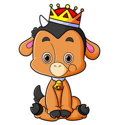 King Of Sheep Is Wearing A Golden Crown