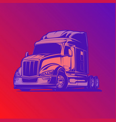 Big Rig Modern Truck Blue Red