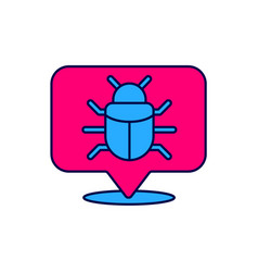 Filled Outline System Bug Concept Icon Isolated