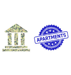 Grunge Apartments Stamp And Military Camouflage