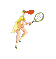 Woman Tennis Player Is Preparing To Hit Ball