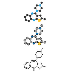 Olanzapine Antipsychotic Drug Molecule