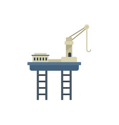 Sea Rig Icon Flat Ocean Platform