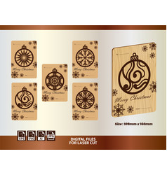 Christmas Souvenir Card Set Laser Cut File