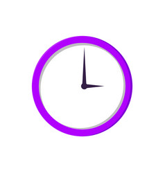 Clock Or Time Purple In Flat Style