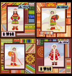 Collection Of Ethnic Pattern Of The Northern