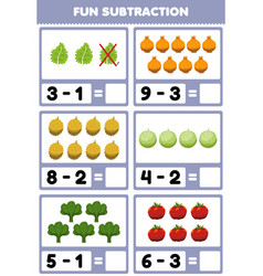 Education Game For Children Fun Subtraction