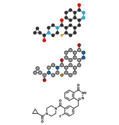 Olaparib Cancer Drug Molecule Inhibitor Of Parp