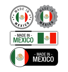 Set Of Made In Mexico Labels Logo