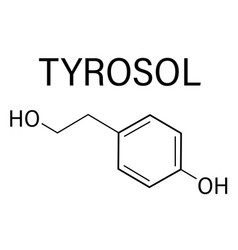 Tyrosol Molecule Skeletal Formula