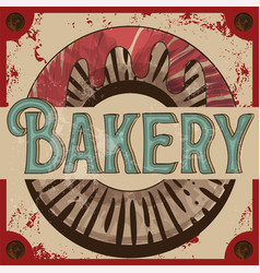 Vintage Bakery Shop Poster Premium