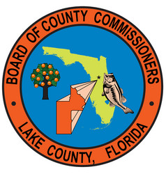 Flag Lake County In Florida Usa