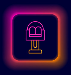 Glowing Neon Line Attraction Carousel Icon