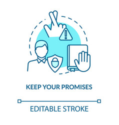 Keep Your Promises Concept Icon People Secrets