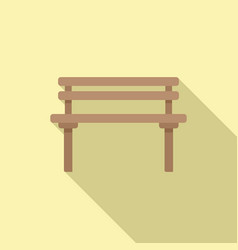 Park Wood Bench Icon Flat Lounge Room