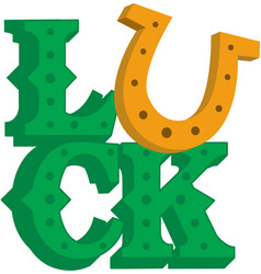 St Patrick S Day Luck Word Text Logo