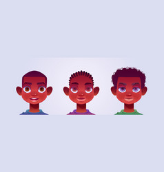 African American Boys With Different Hairstyles