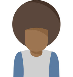 Afro American Immigrant Icon Flat Isolated