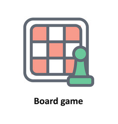 Board Game Fill Outline Icons Simple Stoc