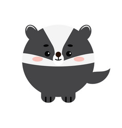 Circle Badger Forest Animal Face With Paws Icon