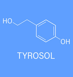 Tyrosol Molecule Skeletal Formula