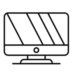 Wide Monitor Icon Outline Frame Display