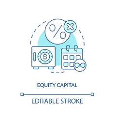 Equity Capital Turquoise Concept Icon