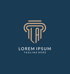 Initial La Pillar Logo Style Luxury Modern Lawyer