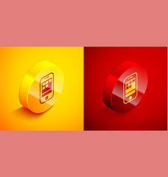 Isometric Smartphone Mobile Phone Icon Isolated