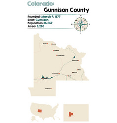 Map Gunnison County In Colorado