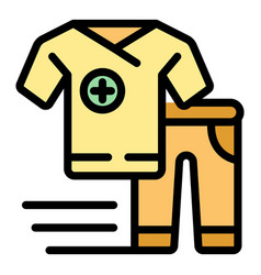 Medical Clothes Icon Flat