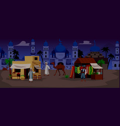 Middle Eastern Or Arabian City Night Scene