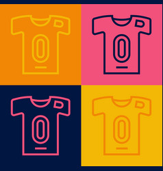 Pop Art Line Football Jersey And T-shirt Icon